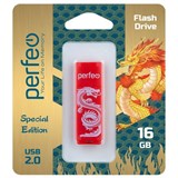 Флеш-накопитель  16Гб "Perfeo C04" Red Dragon