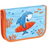 Пенал 1 отд. 200*130мм, с откидной планкой  Мульти-Пульти "Surf Shark" (ПK1_44849) ткань - фото 322212