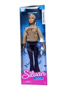 Кукла  "Silvan. Девушка. Younger" 30см в пакете (HP1214273-4) подвижные кисти рук в джинсах клеш, беж. свитере и босоножках, с сумочкой - фото 325505