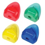 Точилка Brauberg "Bell" пласт., 1 отв., с контейнером (226937) цвет в ассорт. - фото 327195