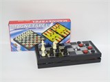 Шахматы, шашки, нарды, 3 в 1, магнитные, размер поля 24*24см (2029/RKJ-1674) в коробке
