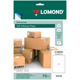 Этикетки самокл. Lomond  А4, 210*297мм (1 эт.) белые 50л (2100005) - фото 322583
