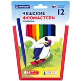 Фломастеры CENTROPEN "Пингвины" 12цв. (7790/12-86) смываемые, в карт. коробке
