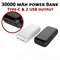 Аккумулятор внешний "GOLF Power Bank" 30000 mAh, 2.1А, 2*USB/Type-C  (G55-С_Black) черный - фото 148120