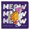 Книжка записная 17*17см, 40л. "Meow" ("MESHU", MS_53366) soft-touch ламинация, тиснение фольгой - фото 233710