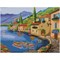 ! РАСПРОДАЖА Алмазная мозаика 40*50см "Город у моря" 30цв. (АМП4050_52988, "ТРИ СОВЫ") полное заполнение, с подрамником