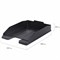 ! РАСПРОДАЖА Лоток горизонтальный для бумаг Brauberg "ECONOMY" 340*255*60мм, черный (238106) - фото 263450