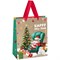 ! РАСПРОДАЖА Пакет подарочный MESHU 18х23х10см (MS_61637) "Santa" крафт