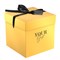 ! РАСПРОДАЖА Коробка подарочная складная MESHU "Gold", 15*15*15см (MS_62561) с лентой