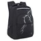 Рюкзак GRIZZLY "Молния" (RU-531-2) 43*31*20см, цвет черный, светоотражающие элементы, анатомическая спинка - фото 279988