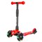 Самокат 3-колесный "Slider Stile" (Stile1 R) красный,  в коробке, светящ. колеса, складная ручка, регул. по высоте 52-66см, диам. заднего колеса 100мм, макс. нагрузка 50кг. - фото 282092