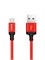 Кабель microUSB - USB, 1 м, "X14 Times", в тканевой оплетке, в коробке (6957531062851) "HOCO", красный, 2.0A