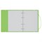 Тетрадь 120л. на кольцах "Neon. Салатовая", сменный блок (ТТ5к120_пл 63247, "BG") пластиковая обложка на резинке - фото 303080