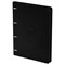 Тетрадь 120л. на кольцах "Моно. Черный", сменный блок (N4r120 66415, "BG") обложка иск. кожа