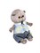 Мягкая игрушка "Басик BABY в жилете в цветочек и брючках" 20см (BB-151) в инд. коробке - фото 309171