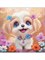 Алмазная мозаика 20*20см "Собачка в цветах" 24цв. (НД-1883) полное заполнение, с подрамником - фото 310656