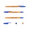 Набор ручек шар. ErichKrause "R-301 Stick Orange" 8шт., синие (56614) 0.7мм, оранжевый корпус - фото 315146