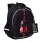 Рюкзак GRIZZLY с картхолдером (RAz-687-1) 36*28*20см, цвет черный, красный рисунок, led-подсветка, формованный, анатомическая спинка - фото 317153